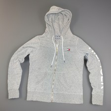 Tommy Hilfiger Sport Grey Full Zip Womens Hoodie Size Small
