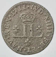 1711-D French American Colonies  30 Deniers