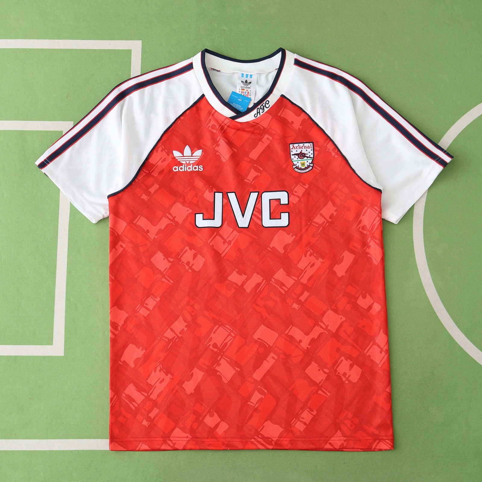 Arsenal Jersey 1990 1992 Size L Retro Football Vintage Home Graphic Pattern SS