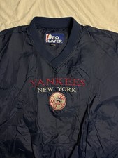 Vintage 90  s Pro Player New York Yankees Dugout Pullover Rain Jacket Size XL