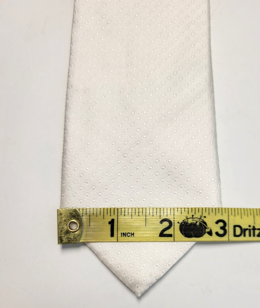 NEW $125 Altea Men's Neck Tie 100% SILK Ivory Textured Dot HAND STITCHED Italy