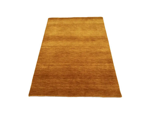 Orange Solid Design Hand-Loomed 3X5 Gabbeh Wool Rug Oriental Home Decor Carpet - Picture 6 of 12