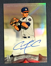 2014 BOWMAN PLATINUM AUTO CARLOS CORREA SIGNED AUTOGRAPH ROOKIE CARD RC