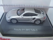 Schuco 1/87 Porsche 911 Turbo S (991) Silver