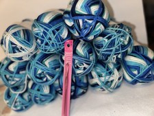 Lote De 12 Color Corazón Rojo My-stry En Azul Claro Mezcla 100% Acrílico 2496Yds Total