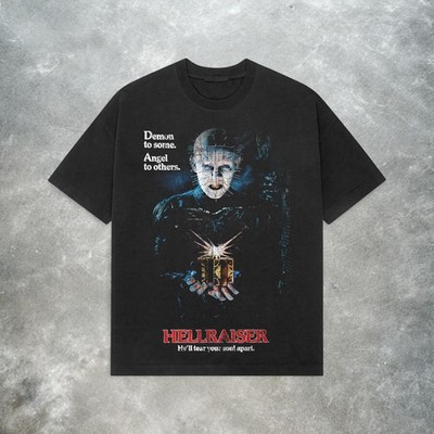 Retro Hellraiser Pinhead Tee   Vintage Horror Movie T-Shirt, Classic 80s Horror