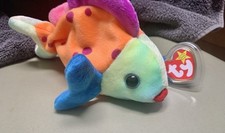 Ty Beanie Baby - LIPS the Tropical Fish 8" NEW W Tag Plush Stuffed Animal Toy