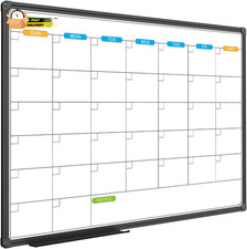 Dry Erase Calendar Whiteboard - Magnetic White Board Calendar Monthly