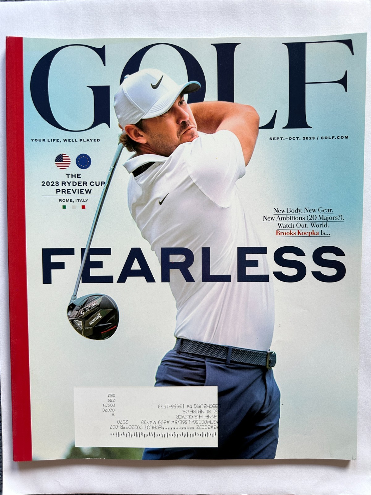 Golf Magazine September/October 2023 Brooks Koepka 