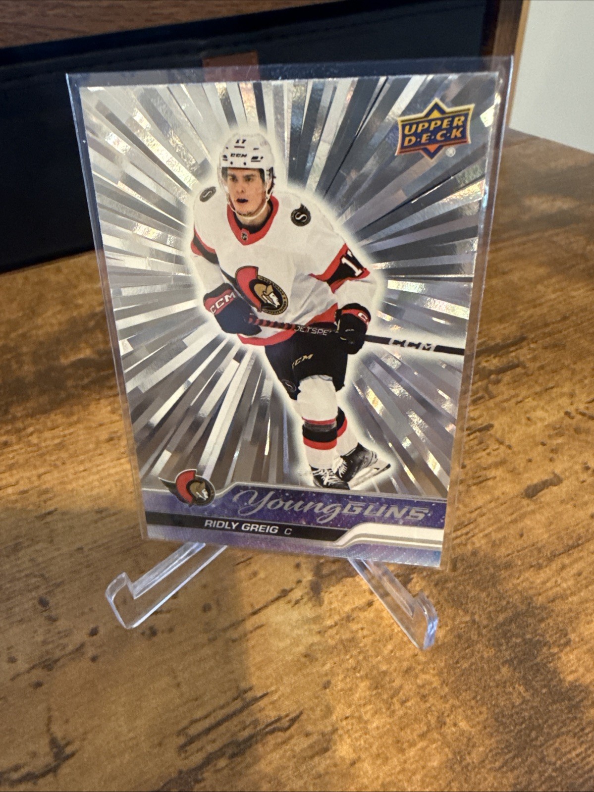 2023-24 Upper Deck Young Guns Outburst Ridly Greig . #212 Ottawa Senators