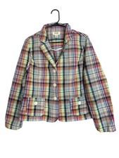 vtg talbots women blazer 12 Multicolor Striped