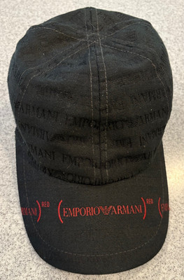 EMPORIO ARMANI JUNIOR (RED) Kids/Boy s Black Adjustable Baseball Cap 6-7 y.o.