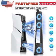 Fit PS5 Slim Disc/Digital Console Cooler Fan LED USB 3.0 External Cooling Fan US
