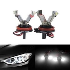 2x LED Angel Eyes Halo Ring Light White Bulbs For BMW E82 E87 E90 E91 E92 M3 E93