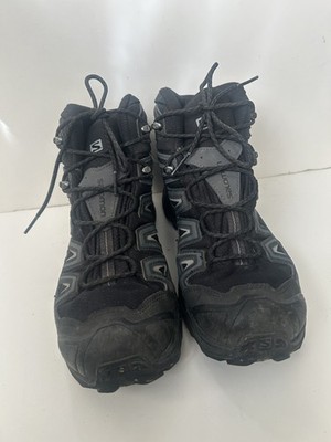 SALOMON X Ultra 3 Mid GTX Trail Hiking Boots Men's US 10.5Gray/Black Lace 398674