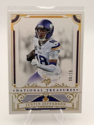 Justin Jefferson 2025 Panini National Treasures Holo Gold #65 /15 Vikings