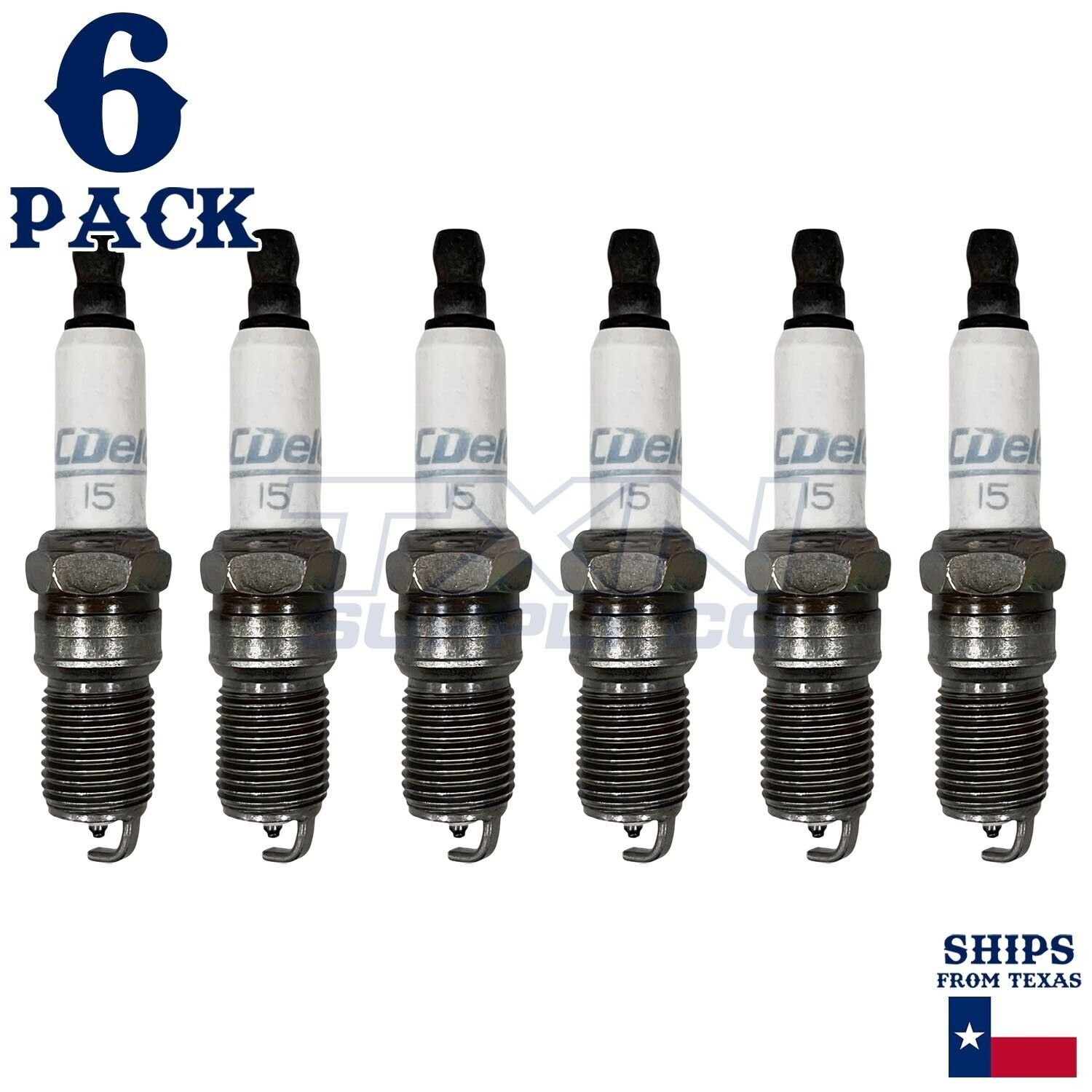 6 Pack GM ACDelco #15 RAPIDFIRE Platinum Spark Plugs