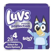 Luvs Platinum Protection Baby Diapers Size 4, 28 Count
