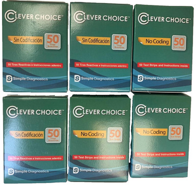 Clever Choice Auto-Code Blood Glucose 300 Test Strips