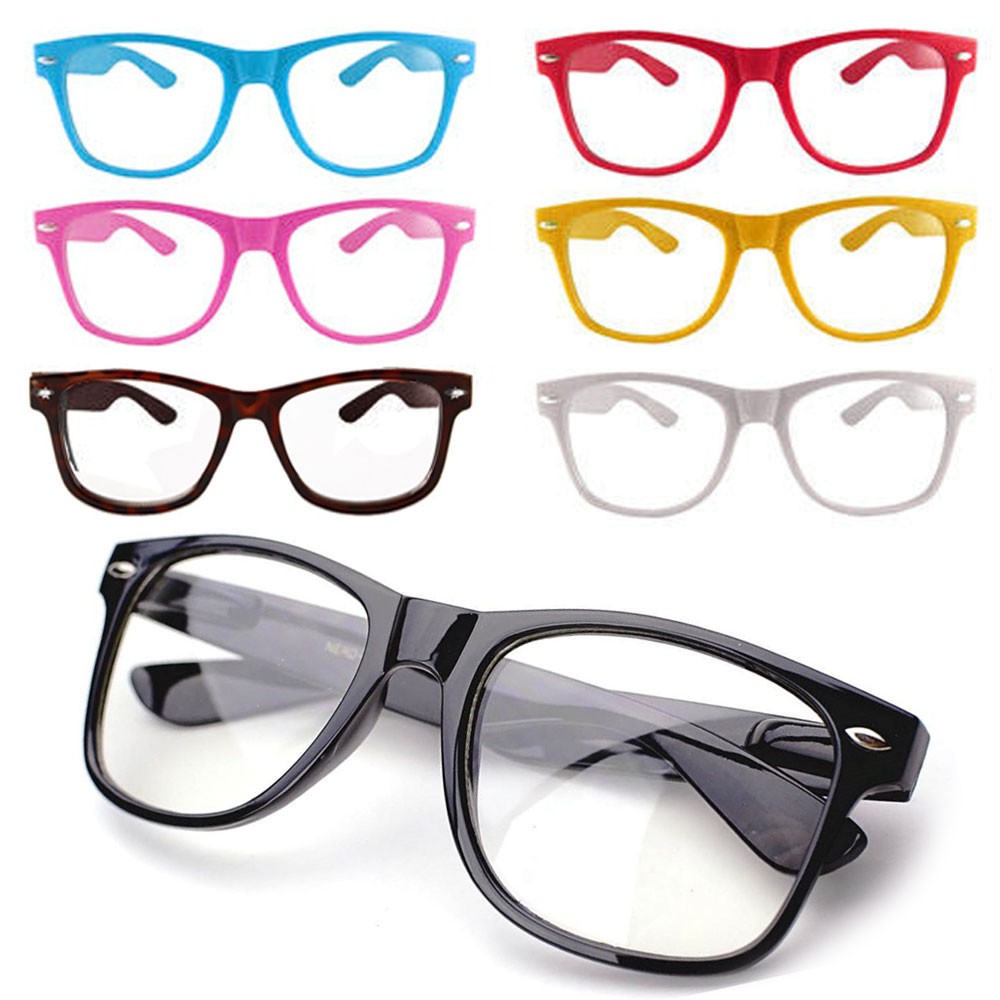 12 Pairs Retro Sunglasses Assorted Clear Lens Fashion Glasses Nerd