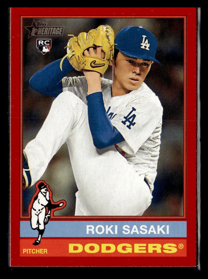 2025 Topps Heritage #224 Roki Sasaki Red Border