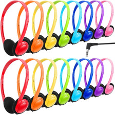 Kids Headphones Bulk 16 Pack for School Classroom Students, Multi Color Wholesal