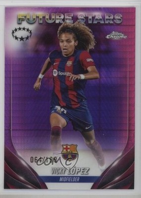 2023 Chrome UEFA Women's Champions League Pink Prism Refractor Vicky Lopez 19di