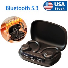 Wireless Bluetooth 5.3 Headset TWS Earphones Earbuds Ear Hook Stereo Headphones