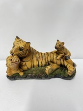 Academy Tiger and Cubs Figurine Statue Lying Down Mother Animal Ornament Gift