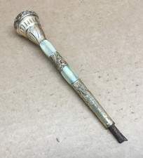 Antique Victorian Parasol Handle Mother of Pearl Cane Handle . B85