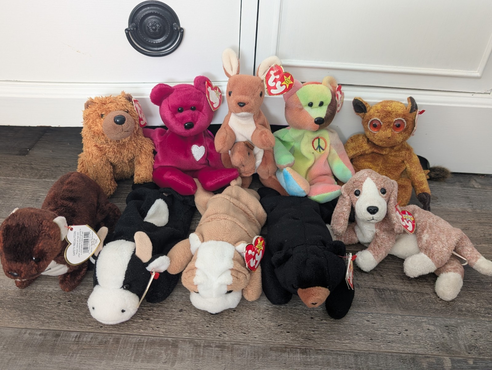 Vintage TY Beanie Babies Lot Of 10, Damaged Hang Tags