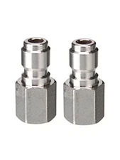 Tool Daily Pressure Washer Coupler, Quick 1/4'' Plug with Female NPT, Silver 