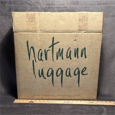 Hartmann Leather Overnight Bag Briefcase 18'' Brown Clothing Compartment Lockable