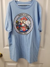 Nintendo Mario Kart Kids T Shirt Size XL 14/16 Light Blue NEW without tags
