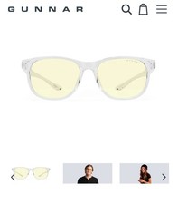 GUNNAR RUSH Crystal Clear Blue Light Blocking Glasses Amber Lens Square