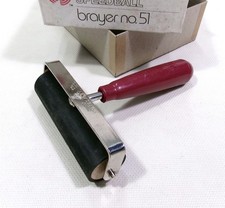 SPEEDBALL 51 SEMI-SOFT RUBBER BRAYER, No.4124...4-inch VINTAGE NOS DISCONTINUED