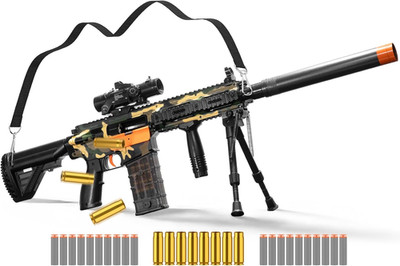 Jellybullet Foam Blaster 721018,  Manul Blaster with Soft Bullets, Shell Ejectin