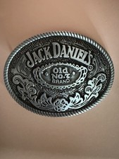 JACK DANIELS Classic Old No. 7 Brand OVAL Pewter BELT BUCKLE