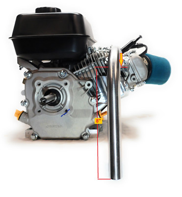 J Exhaust Pipe for: Predator 212cc, Honda GX160, GX200, DuroMax