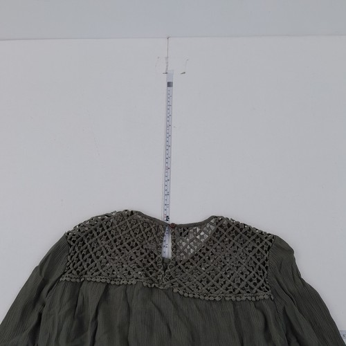 SUPERDRY Top XS Green Womens Lace Long Sleeve Round Neck - Picture 9 of 10