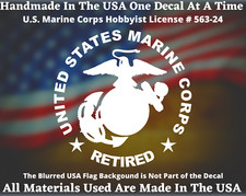 United States Marine Corps Retired EGA USMC Decal Made In America USA Seller