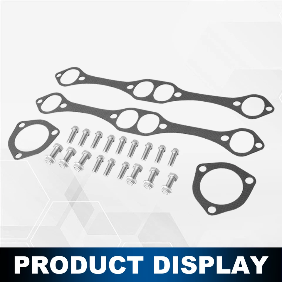 CABEZAL DE ESCAPE ACERO INOXIDABLE 304 ORO PARA 1923-1949 STREET ROD SBC BLOQUE PEQUEÑO Foto 3 de 4