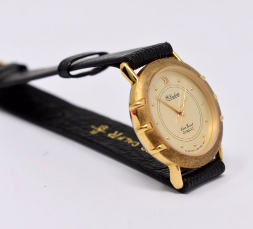 Vintage NOS Dufonte Lucien Piccard Herren Armbanduhr vergoldet postmoderne Quarz - Bild 3 von 7