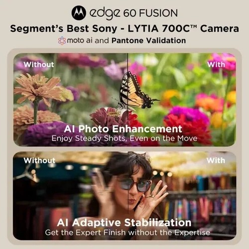 New MOTOROLA Edge 60 Fusion 5G-Factory Unlocked Dual SIM-12GB 256GB-Amazonite - 第 9/20 張圖片