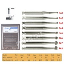 8 Types Dental Round Carbide Bur for Slow Speed Latch Type RA 1 - 8 Burs LOTS