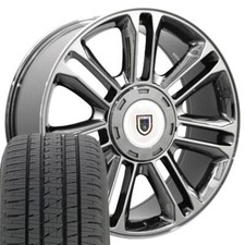 5358 Chrome 22 Rims Bridgestone Tires Fits Escalade Tahoe Yukon Sierra