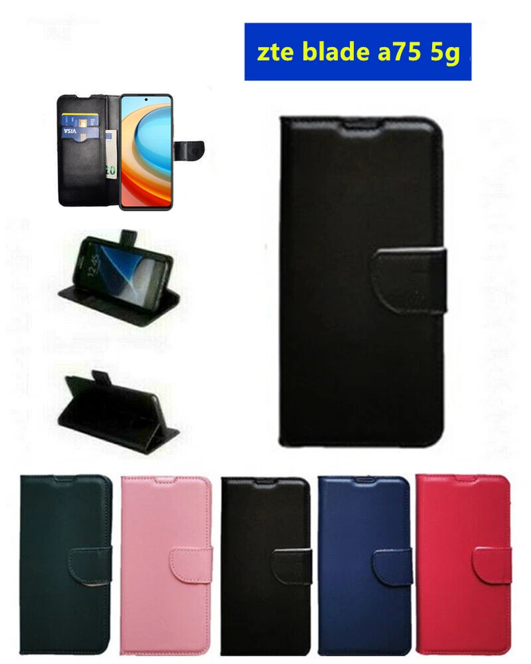 COVER CUSTODIA A LIBRO CHIUSURA CLIP MAGNETICA PER zte blade a75 5g