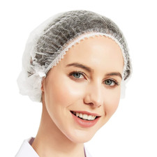100Pcs Disposable Hair Net Bouffant Cap for Kitchen Medical Non Woven Head Cover