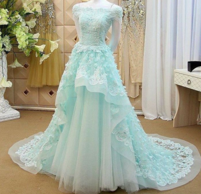 green emerald velvet dress Mint Green Tulle Bridesmaid Lace Dress for Wedding Party – loveangeldress main image 1
