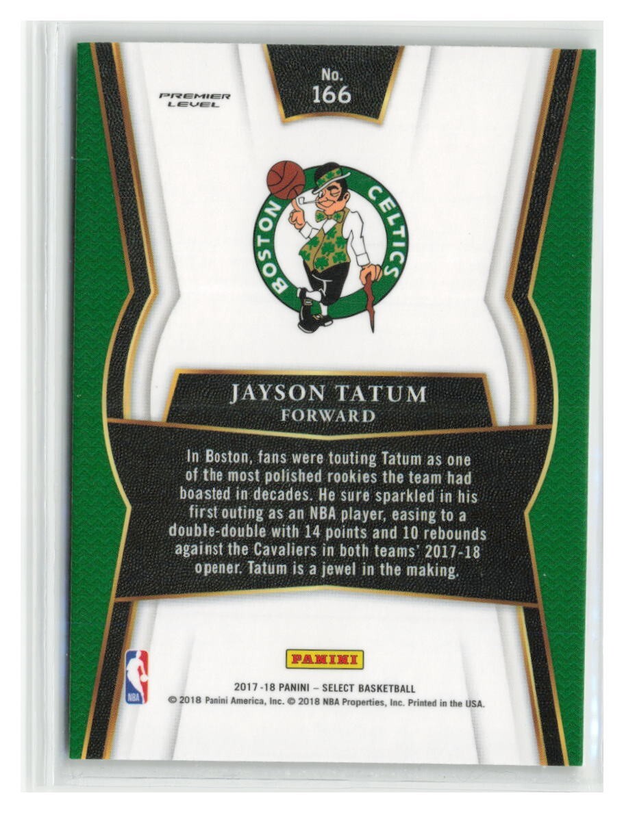 Jayson Tatum 2017-18 Panini Select Premier Level RC SP #166